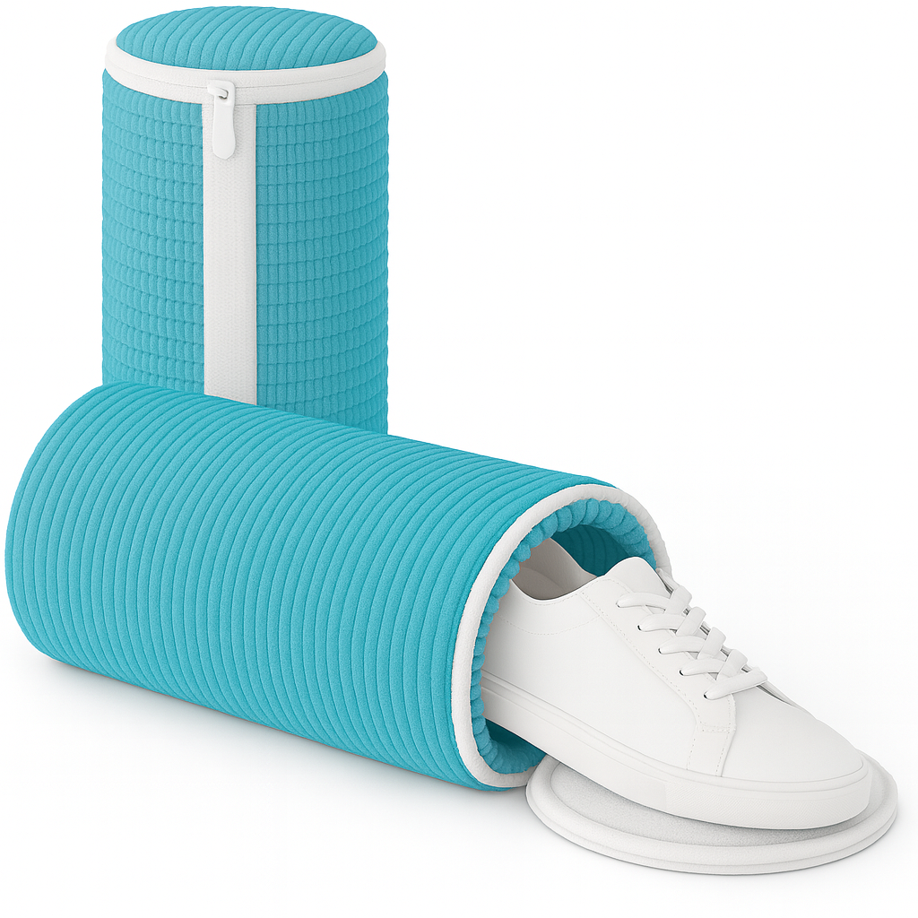 Schuhwaschbeutel Blau