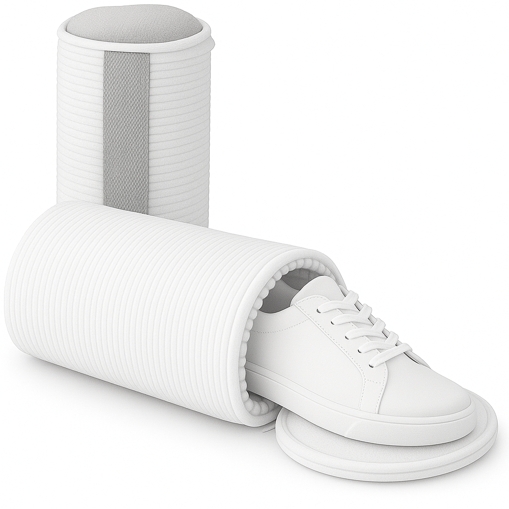Schuhwaschbeutel Weiß