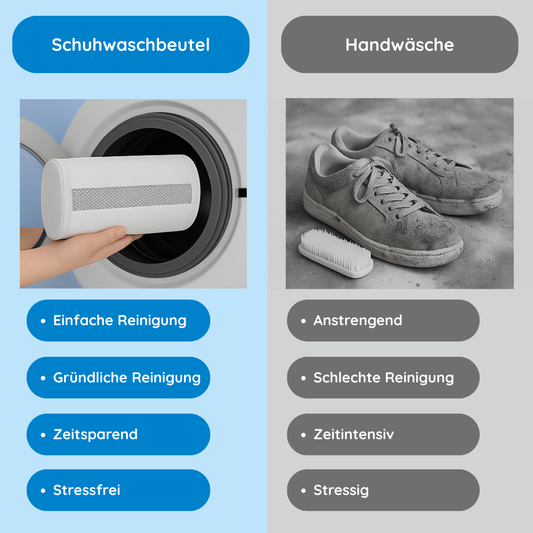 Schuhwaschbeutel Weiß