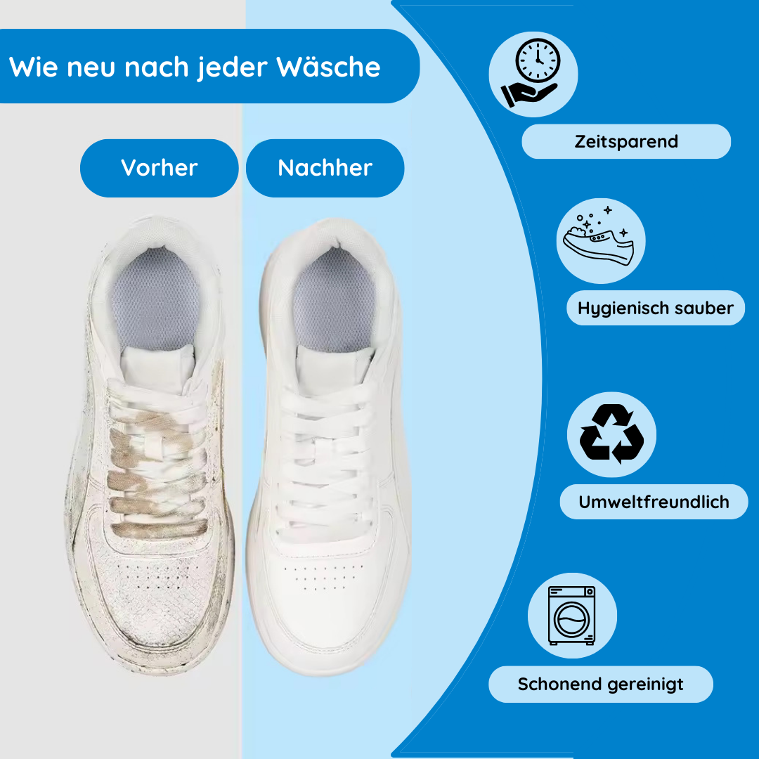 Schuhwaschbeutel Weiß
