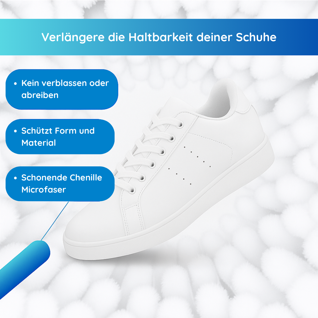 Schuhwaschbeutel Weiß